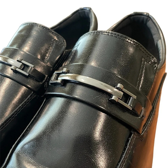 Dexter Comfort men’s memory foam dress loafers, silver buckle, SZ 13 black - Picture 4 of 9